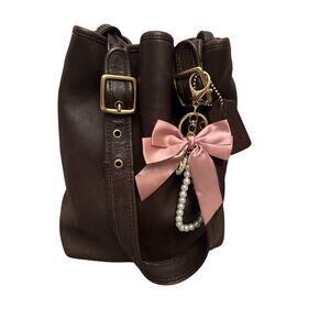 Vintage Coach Drawstring Bucket Bag 80165 – Chocolate Brown 1990s Shoulder Tote